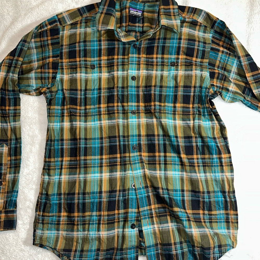 Patagonia Original Cotton Causal Button Down Long Sleeve Top Size Small